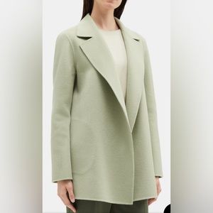 Theory Clairene Green Wool Coat, size 4